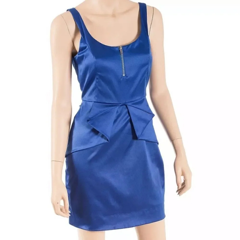 BCBGENERATION Peplum Ultramarine Cocktail Dress